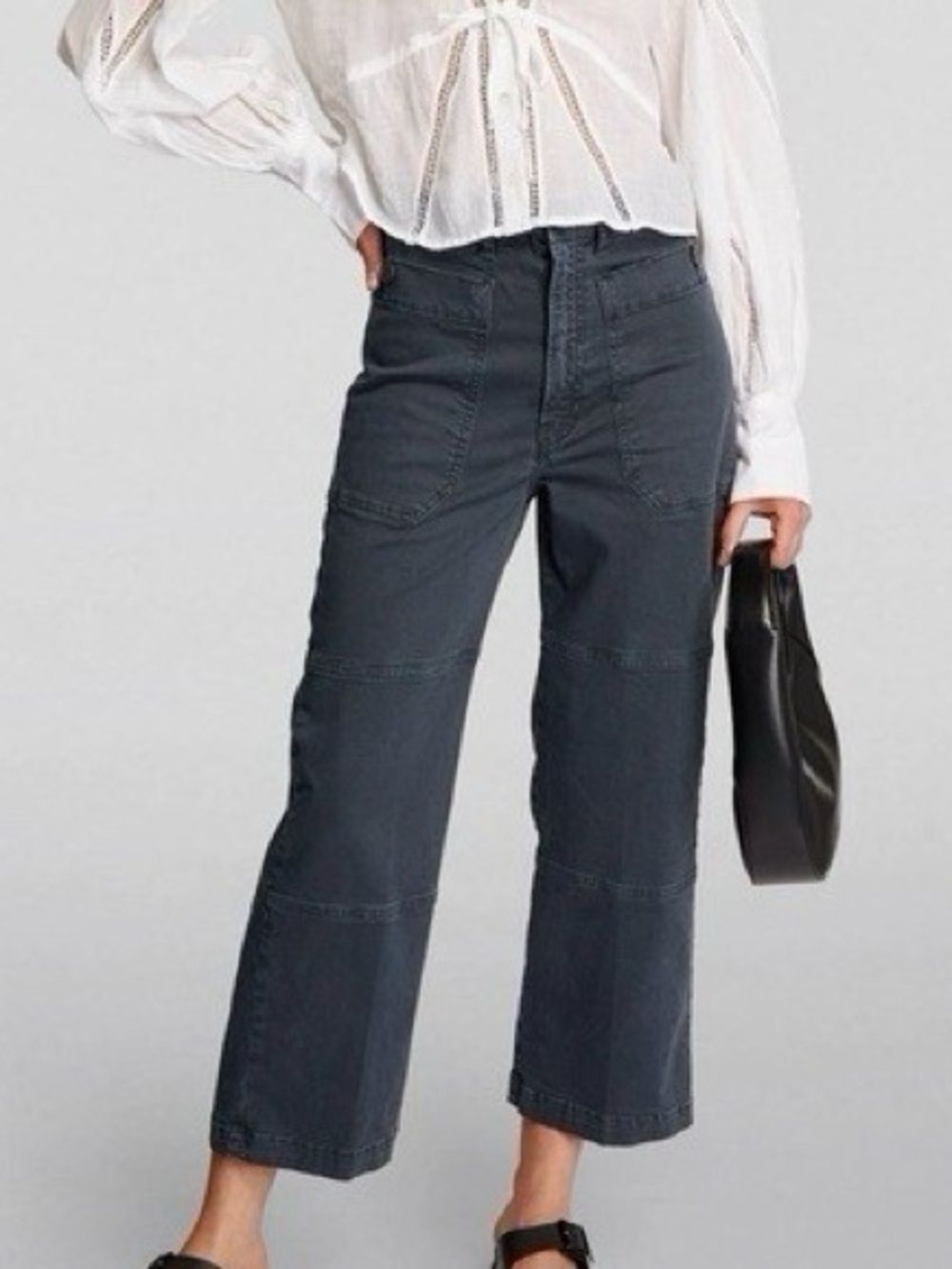 Frame Oversized Pocet Utility Pant Washed Navy